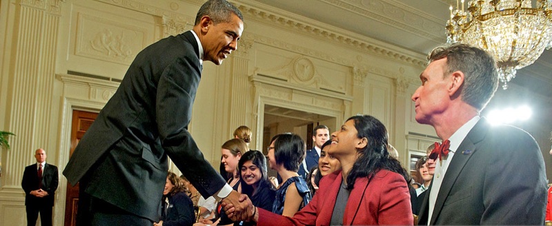 Meeting President Obama alongside Bill Nye at the White House Science Fair